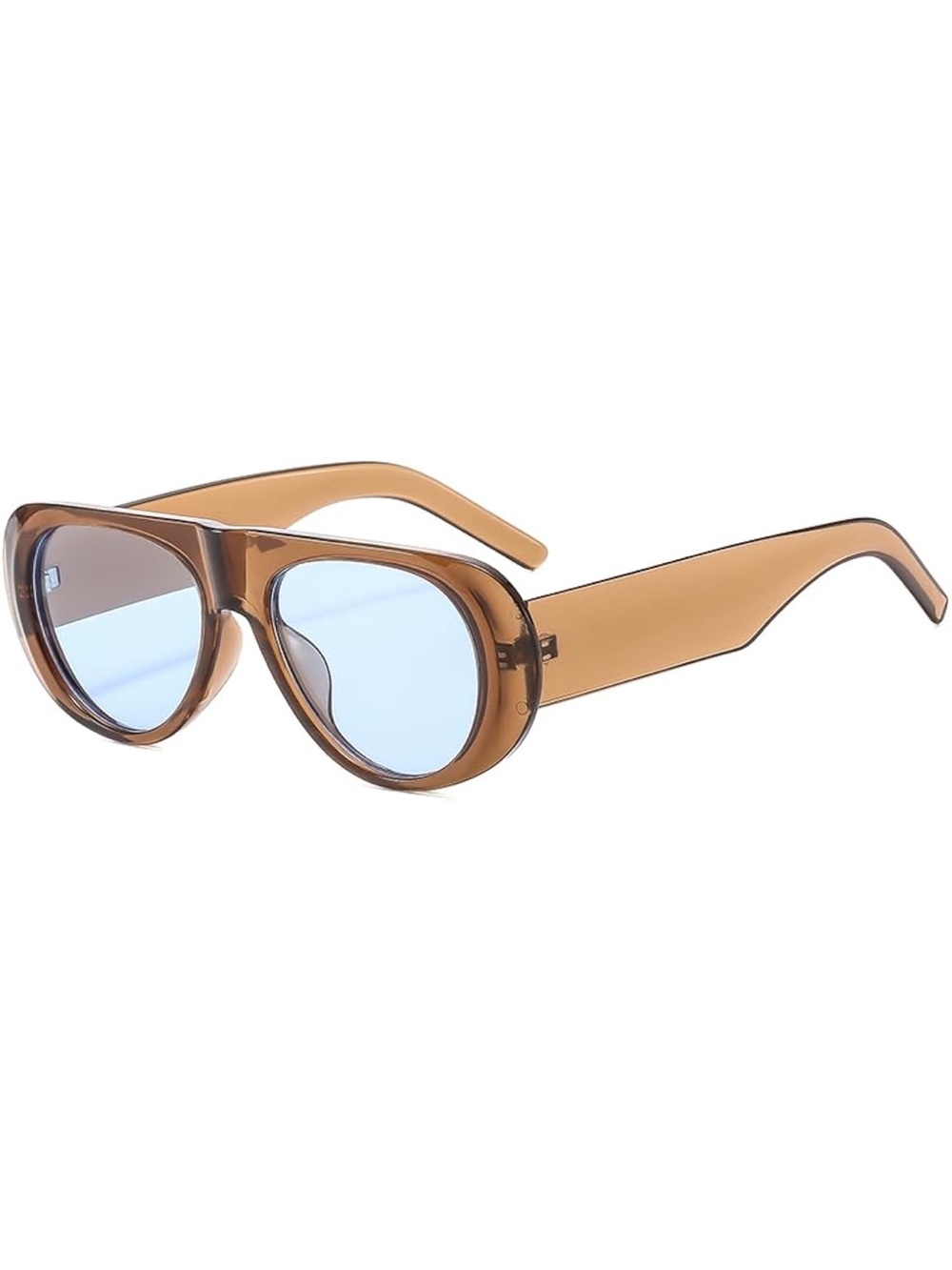 Long Keeper Retro Pilot Sunglasses For Women 70s Vintage Trendy Flat Top Shades